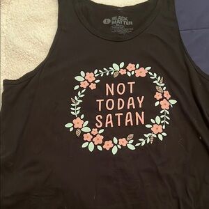 Black Matter Floral Graphic Tank Top